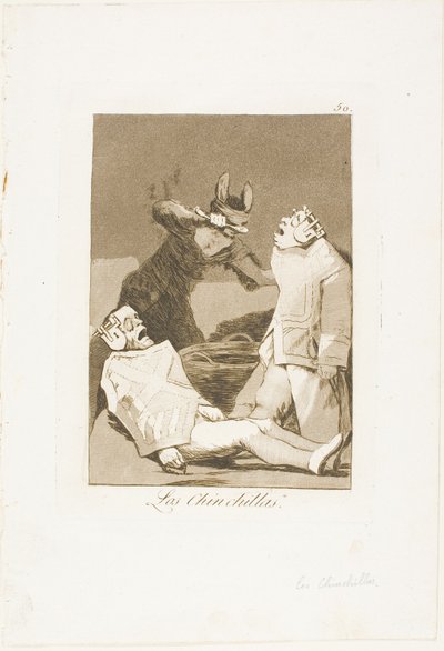 Činčily, talíř 50 z Los Caprichos od Francisco Jose de Goya y Lucientes