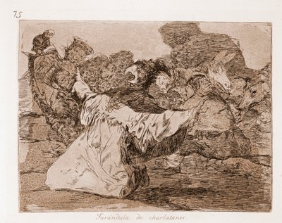 The Disasters of War: Farandole of šarlatánů (lept z přípravné kresby od Francisco de Goya
