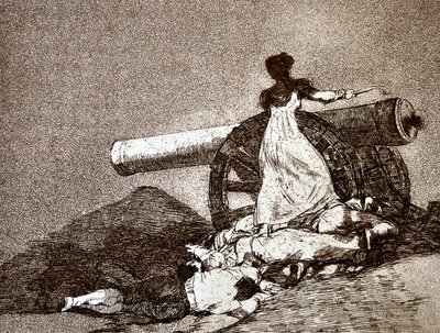 The Disasters of War: Que Valor! (Jaká odvaha) (detail) od Francisco Jose de Goya y Lucientes
