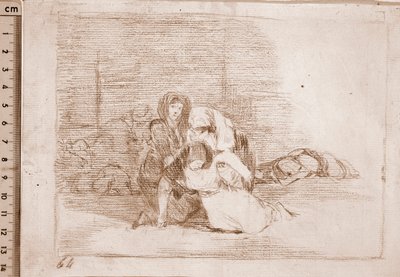 The Disasters of War: Nedorazí včas (přípravná kresba od Francisco de Goya