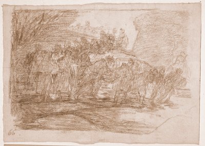 The Disasters of War: Neznají cestu (přípravná kresba od Francisco de Goya