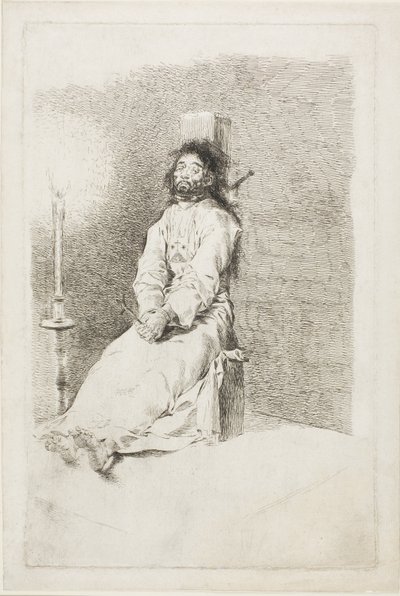 Garrotted Man od Francisco Jose de Goya y Lucientes