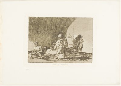 The Healthy and the Sick, deska 57 z The Disasters of War od Francisco Jose de Goya y Lucientes