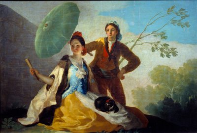 Obraz Parasol od Francisca de Goyi (1746-1828) Madrid Prado Museum z 18. století od Francisco de Goya