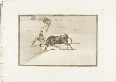Nešťastná smrt Pepe Illa v ringu v Madridu, deska 33 z The Art of Bullfighting od Francisco Jose de Goya y Lucientes