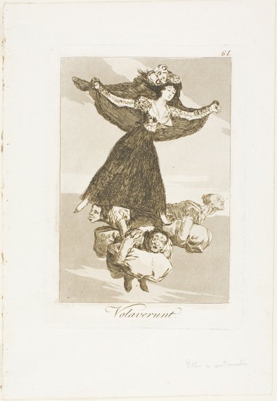 They Have Flown, deska 61 z Los Caprichos (Caprices) od Francisco Jose de Goya y Lucientes