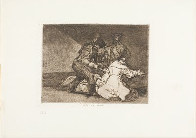 Tohle je Bad, deska 46 z The Disasters of War od Francisco Jose de Goya y Lucientes