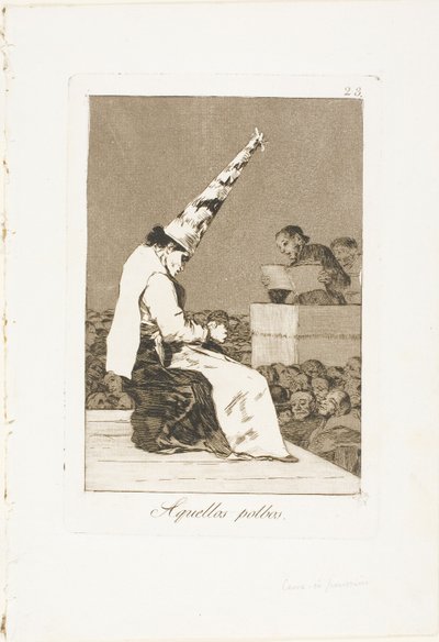 Ty skvrny prachu, deska 23 z Los Caprichos od Francisco Jose de Goya y Lucientes