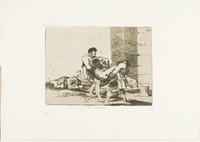 Na hřbitov, deska 56 z The Disasters of War od Francisco Jose de Goya y Lucientes