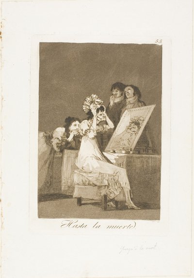 Až do smrti, deska 55 z Los Caprichos od Francisco Jose de Goya y Lucientes