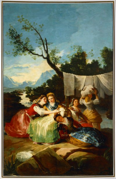 PračkyKarikatura pro gobelín v El Escorialu ... (malba na plátně) od Francisco Jose de Goya y Lucientes