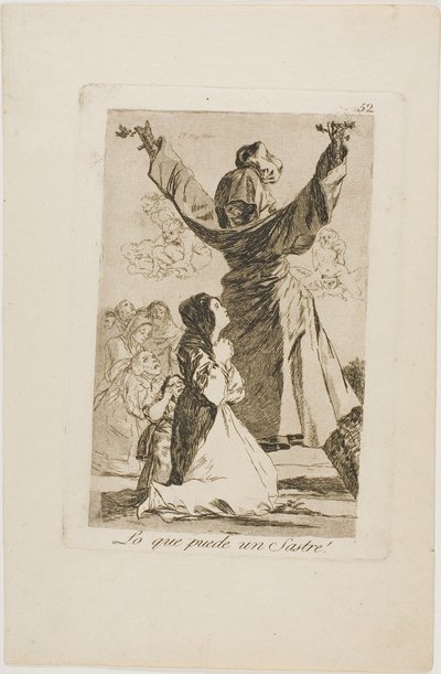 What a Tailor Can Do!, deska 52 z Los Caprichos od Francisco Jose de Goya y Lucientes
