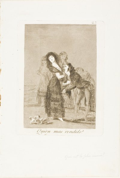 Který z nich je The More Overcome?, deska 27 z Los Caprichos od Francisco Jose de Goya y Lucientes