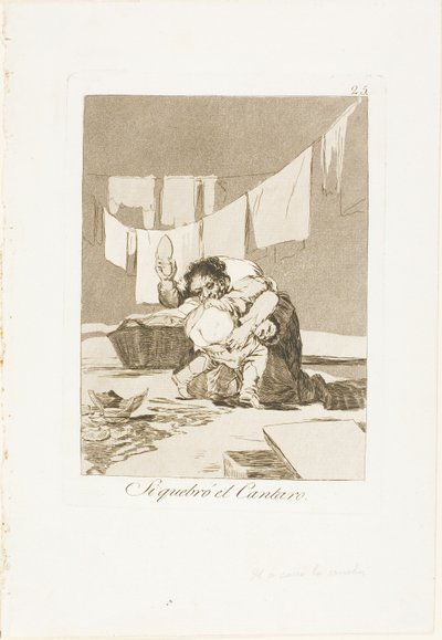 Ano, rozbil hrnec, talíř 25 z Los Caprichos od Francisco Jose de Goya y Lucientes
