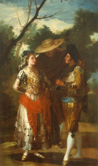 Maja se dvěma toreros, 1779-1780 od Francisco Jose de follower of Goya y Lucientes