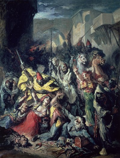 Boj Maurů (olej na plátně) od Francisco Lameyer