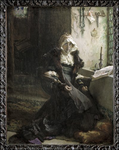 Johanka Šílená zadržená v Tordesillas (obraz) od Francisco Pradilla y Ortiz