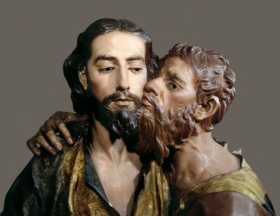 Jidášovo zatčení nebo polibek. Socha Francisco SALZILLO (1707-1783) od Francisco Salzillo