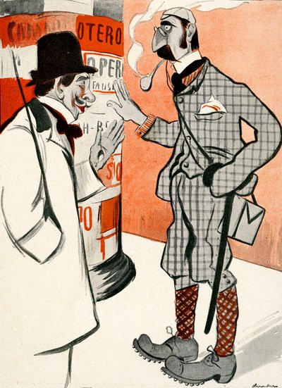 Francouz říká Angličanovi, jak by se měl oblékat pro operu, 1903. od Francisco Sancha y Lengo