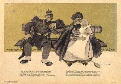 Marie! levez-vous, vous etes paresseuse, karikatura z LAssiette au Beurre, 4. června 1904 od Francisco Sancha y Lengo