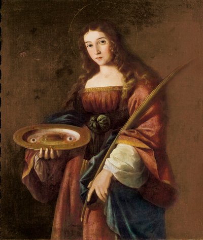 Svatá Lucie od Francisco de (circle of) Zurbaran