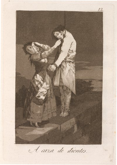A caza de dientes (Lov na zuby) od Francisco de Goya