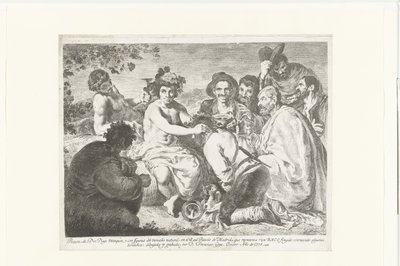 Bakchus v donkaardech Baco (název na objektu) Opilci od Francisco de Goya