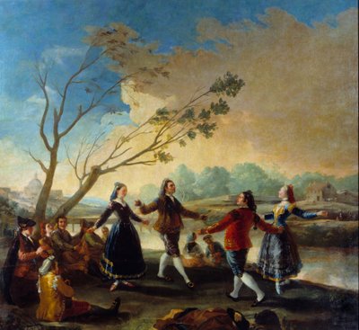 Míč na okraji Manzanares. Obraz Francisco De Goya (1746-1828) od Francisco de Goya