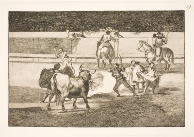 Banderillas s bleskovými Číňany od Francisco de Goya