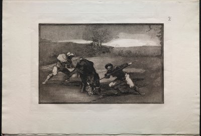 Býčí zápasy: Další způsob lovu pěšky od Francisco de Goya