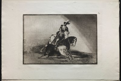 Býčí zápasy: Karel V. kopí býka, 1876. od Francisco de Goya