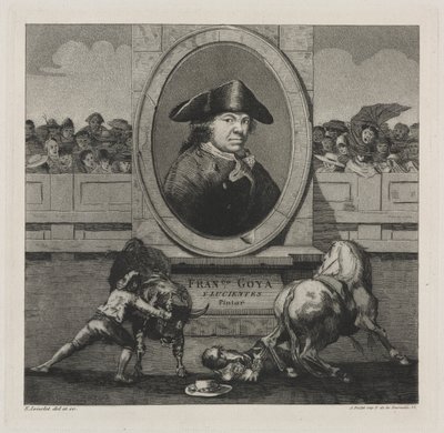 Býčí zápasy: Frontispis od Francisco de Goya