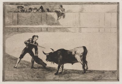 Býčí zápasy: Pedro Romeo Zabíjení zastaveného býka od Francisco de Goya