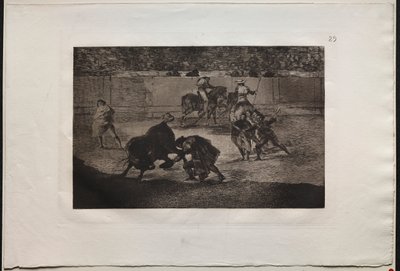 Býčí zápasy: Pepe Illo Making the Pass of the Recorte, 1876. od Francisco de Goya