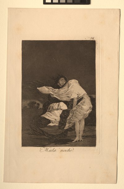 Caprichos: Špatná noc. od Francisco de Goya