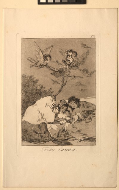 Caprichos: Vše padne. od Francisco de Goya