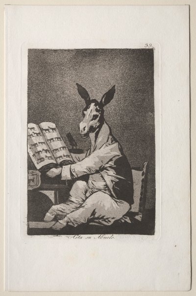 Caprichos: A jeho dědeček také.. od Francisco de Goya