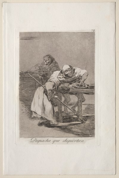 Caprichos: Buďte rychlí, oni se probouzejí od Francisco de Goya