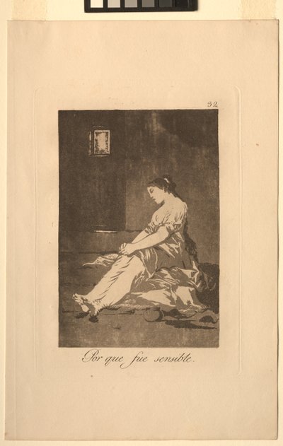 Caprichos: Protože byla náchylná.. od Francisco de Goya