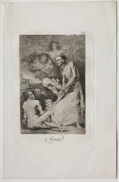 Caprichos: Foukej!. od Francisco de Goya