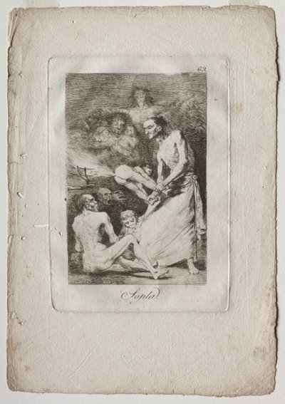 Caprichos: Blow, 1799. od Francisco de Goya