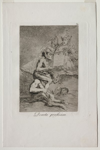 Caprichos: Zbožné povolání od Francisco de Goya
