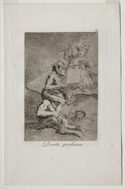 Caprichos: Zbožné povolání. od Francisco de Goya