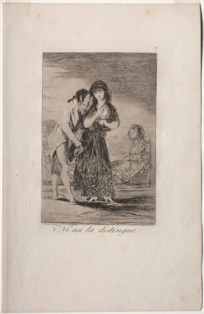 Caprichos: I tak ji nemůže dostat ven. od Francisco de Goya