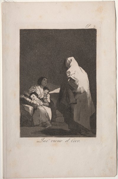 Caprichos: Tady přichází Bogieman. od Francisco de Goya