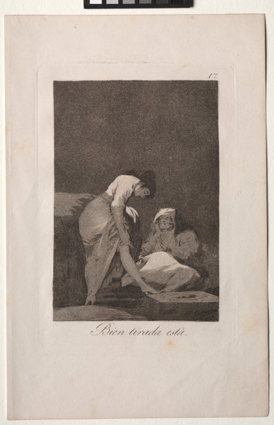 Caprichos: Je pěkně natažený od Francisco de Goya
