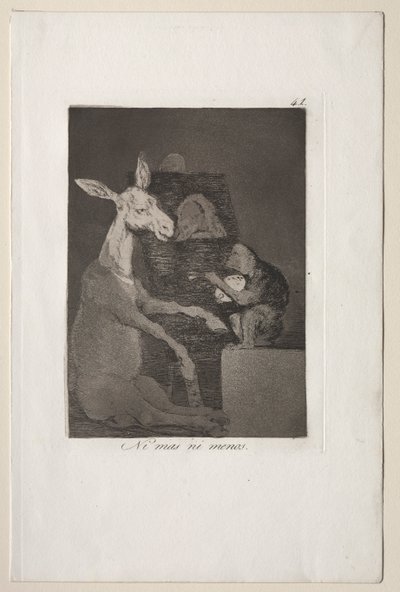 Caprichos: Ani více, ani méně. od Francisco de Goya