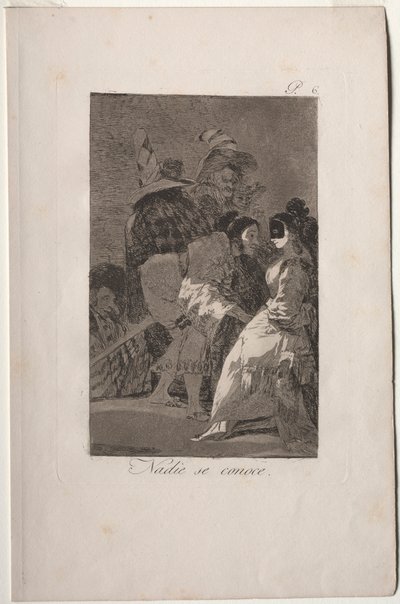 Caprichos: Nikdo se nezná. od Francisco de Goya