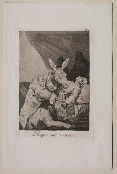 Caprichos: Of What Ill Will He Die, c. 1798. od Francisco de Goya