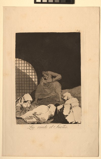 Caprichos: Spánek je překonává. od Francisco de Goya